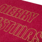 Preview: Geschenkanhänger irisierend pink mit Heißfolienprägung in gold Merry Christmas, detail